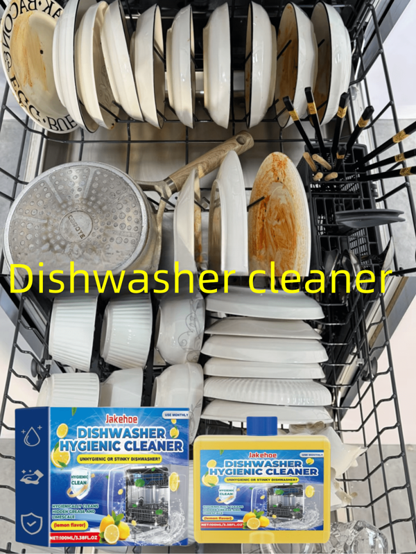 Dishwasher Cleaner, Household Dishware Cleaning Agent, Removes Water Stains, Grease & Dirt