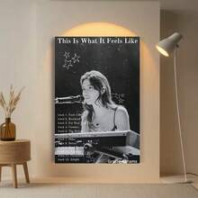 Framed Canvas Poster, Room Decor 1pc Lace Abrams "What It Feels Like" Album Cover Canvas Poster, Wall Painting For Living Room And Bedroom Decor, Music Theme Gift, Perfect For Room Decor - Framed - View 3