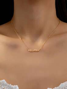 1 Pc Letter MAMA Heart Shape Delicate Pendant Necklace With Gift Card Packing Gift For Mother's Day Gifts Mum Birthday Presents - Gold - View 1