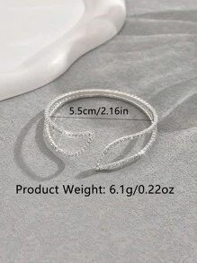 1 Stück modischer Armreif mit Strass, elastisches Braut-Armband, Charm Armband, geeignet für die Braut