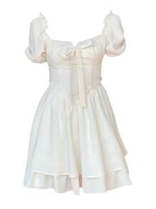 Women Short Dresses - White - View 5