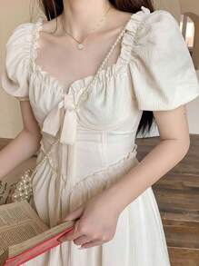 Women Short Dresses - White - View 4