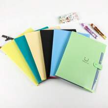 1 Pack 2 Packs 6 Packs Color Random Papers Folder Multi-Layer Folder A4 Organ Bag File Bag Insert Booklet Paper Folder Folder - Multicolor - View 2