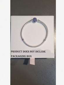 1 pièce de luxe légère Bracelet breloque de bracelet os de serpent ciel étoilé étincelant saphir boucle. Modèle 1:1 parfait, cadeau de la Saint-Valentin idéal pour les femmes, maman, mère, Fête des Mères