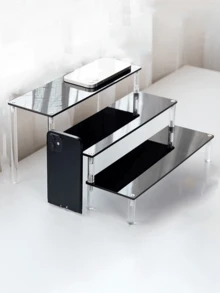 1 szt. Akrylowa, piętrowa podstawka pod ciasto, stojak ekspozycyjny na produkty, tacka na desery, wielowarstwowy stojak do przechowywania i eksponowania deserów, babeczek, sushi lub przekąsek, odpowiedni na różne okazje, takie jak imprezy biznesowe, bufety i spotkania, stojak na dekoracje deserów na przyjęcia weselne - Wielokolorowe - Zobacz 4