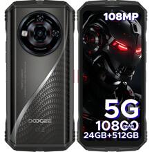 DOOGEE S118 PRO Rugged Smartphone 5G, 24GB+512GB(2TB) DDR5, Dimensity 7050, 6.6 Inch FHD+ 120Hz, 10800mAh/33W, 108MP+20MP Night Vision, Android 14 Rugged Phone, Al Function, WiFi 6/Face ID/NFC - Silver - View 1