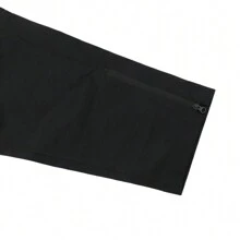 Nike 2 Sets Teenage Boys' Plain Splicing Minimalist Casual Woven Long Pants - Black - View 4