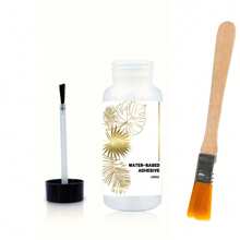 50ML/100ML/ Golden Foil Adhesive Kit - Water-Based Metallic Glue With Brush For Crafts, Painting & Art Projects - Gold - View 7