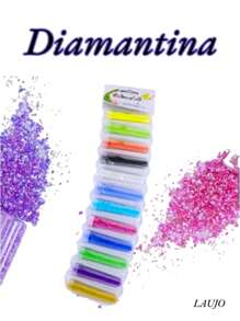 24 tubitos de diamantina, porpurina, escarcha, brillantina, glitter de colores surtidos, para decoraciones, manualidades, arte, tareas - 12 tubos - Ver 6