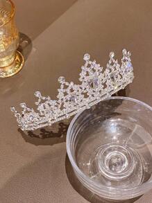 1pc Crown Shaped Fashion Hair Accessory For Performances And Birthdays - Silver - View 5