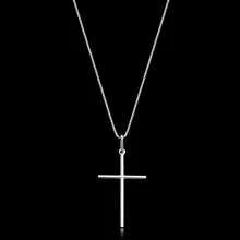 Men's Cross Pendant Necklace Silver Plated - Anti-Allergic - 銀色 - 查看 6
