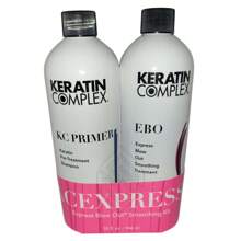 Kit de alisado express suavizante KCEXPRESS que incluye tratamiento EBO y champú de pretratamiento con queratina, de 2x16oz (32 onzas, 946 mililitros) - N / A - Ver 2