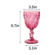 派对鸡尾酒玻璃器皿套装，香槟杯，红酒杯，经典优雅透明香槟杯，可重复使用，适用于结婚周年纪念日生日派对 - 彩色 - 查看 3