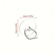 2pcs/5pcs Acrylic Phone Ring Holder Stand, Waterproof 360° Rotatable Stand With Vertical Flip, For Smartphones Compatible With IPhone, Android Phone, Gift For Birthday, Family, Friends Finger Ring Holder, Phone Grip, Phone Accessories - Clear - View 2