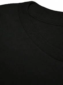 [Cotton Graphic Tee] 100% Cotton Black Sheep Family Goat Graphic Tee | Casual Crew Neck T-Shirt For Men, Machine Washable - 黑色 - 查看 5