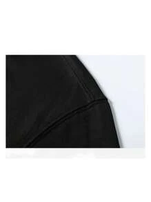 T-Shirt With Embroidered Heart Round Neck Short Sleeve Unisex Peruvian Male Girl Rabbit Male - Black - View 4