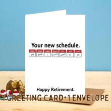 Funny Retirement Card, New Retirement Schedule, Happy Retirement Card, Congratulations Retirement Card, Free Time Including Envelope - Style-01 - View 8
