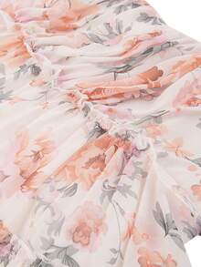 Women Fashion Sleeveless Floral Dress Ladies Female Stylish Dress for Party Shopping - Rosa - Ver 9