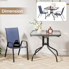 Outdoor Table & Chair Sets - White - View 2