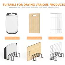 Cutting Board Storage Rack, Compact Cutting Board Organizer, Cutting Board Stand Holder, Bakeware, Cookie Sheets Organizer(1.0 Inch Width Slots) - Black - View 5
