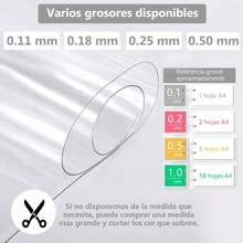 Mercury Textil Mantel de PVC Transparente Grosor de 0,11mm/0,18mm/0,25mm/0,50mm, Anchura de 140cm Impermeable, Hule Cubre Mesa Anti Manchas, Ideal para Proteger Muebles, Protector de Mesa de Comedor o Cocina Rectangular. Entrega gratuita 24h/48h Península Ibérica - 0,25mm Anchura 140CM - Ver 5