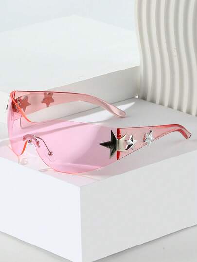 1 Cặp kính thể thao thời trang cỡ lớn nhiều màu sắc kiểu Y2K dành cho nữ, phong cách Bohemian, phù hợp cho các bữa tiệc mùa hè, du lịch, phụ kiện bãi biển, quà tặng ngày Valentine, kỳ nghỉ hè ở bãi biển, hoạt động ngoài trời, du lịch.