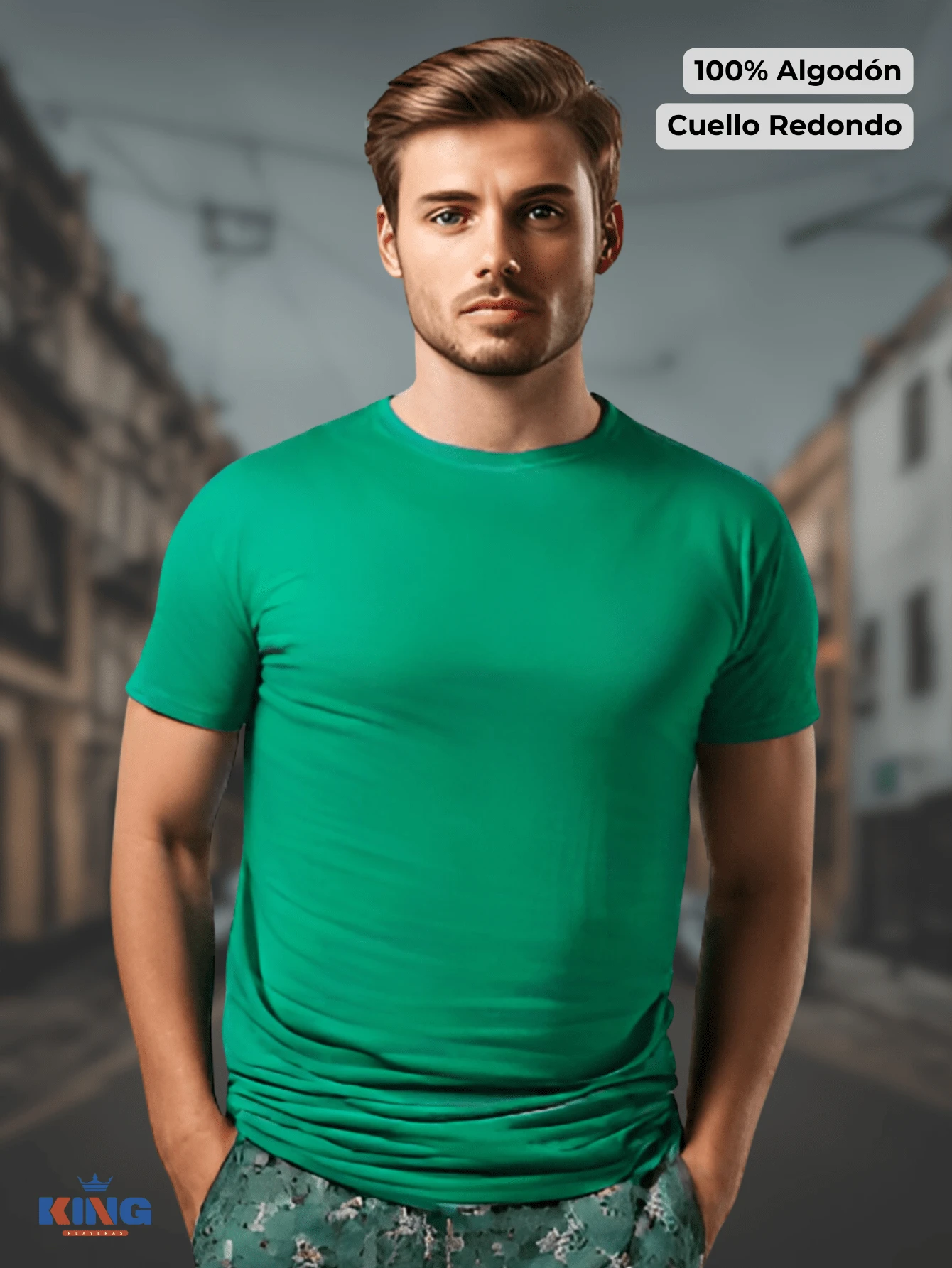 King T-shirt Men's 100% Cotton Short Sleeve Crew Neck T-Shirt - High Quality Basic T-Shirts For Printing, Customizing, Business And Entrepreneur Uniforms. In Various Colors - Ideal For Clothing And Advertising Businesses