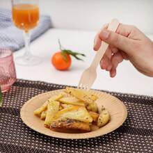 50/100/200/300pcs A-Grade Wooden Disposable Forks, Sturdy Forks Suitable For Various Vegetables, Salads, Noodles, Suitable For Outdoor, Party, Family Gathering