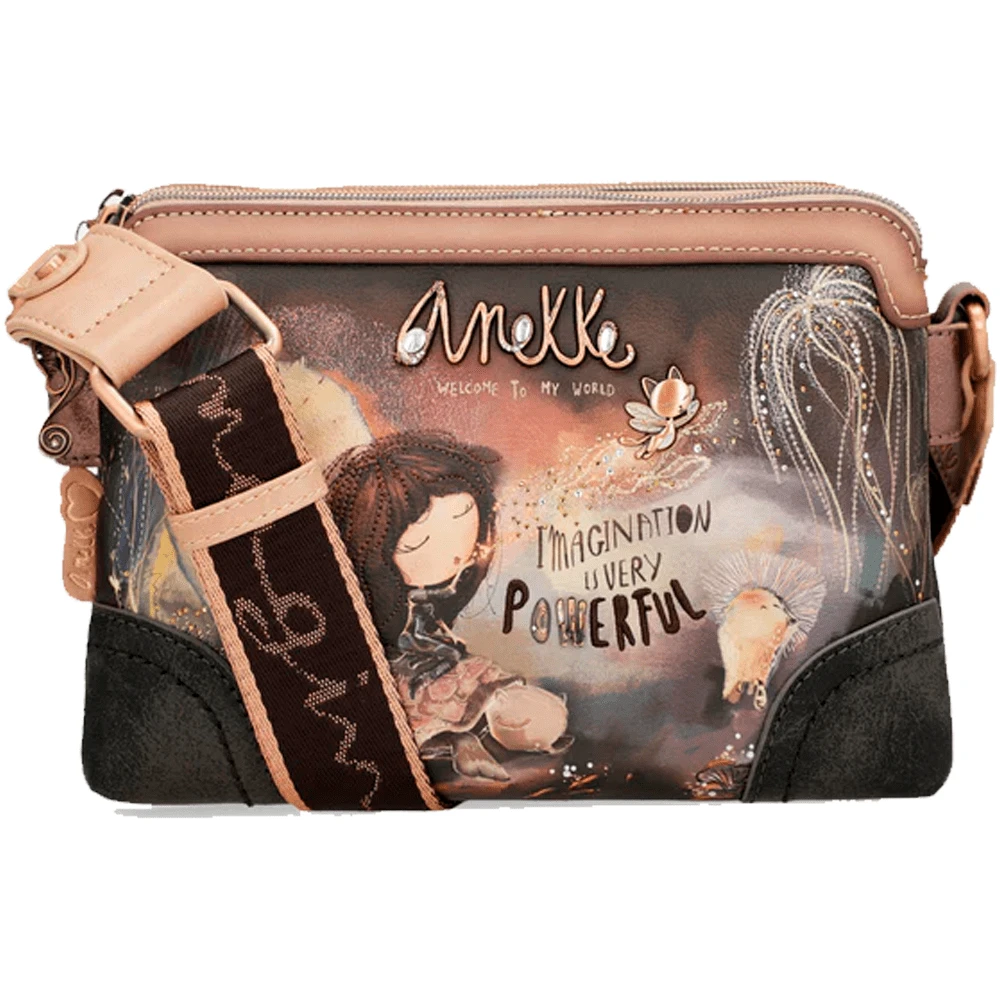 Anekke Dreamverse 女士斜背包 - 休閒多色斜背包 - 中型拉鍊包 - 2 個隔層 - 寬敞 - 型號 39703-160 - 彩色 - 查看 1