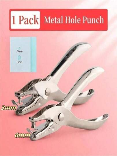 1 件 3 毫米/6 毫米圆孔打孔机，便携式迷你打孔机，适用于纸张和卡片，手动打孔机，用于活页装订，返校