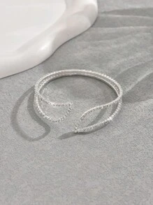 1 Stück modischer Armreif mit Strass, elastisches Braut-Armband, Charm Armband, geeignet für die Braut