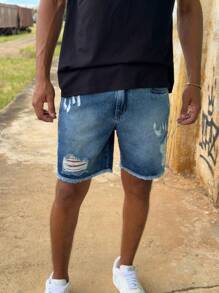 CVHM Jeans Men's Bermuda Jeans RAIO 100% Cotton CHM JEANS Player Shorts - 藍色 - 查看 4