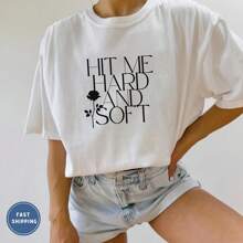 Hit Me Hard And Soft T-Shirt, Sweatshirt & Hoodie - Limited Edition Graphic Tee, Comfy Casual Wear For Everyone - 白色 - 查看 1