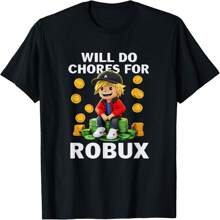 Noob And Professional Gamer Will Do Chores For Robux Tee T-Shirt Hoodie - Black - View 1