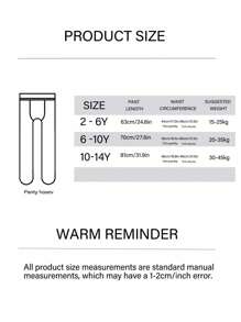 1件儿童天鹅绒内衬连裤袜，纯色保暖舞蹈袜