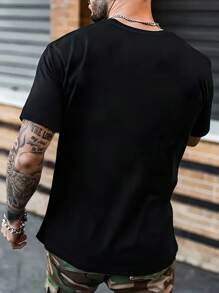 Funny Boxer Dog Shirt - Men's Front-Facing Directional Print Short-Sleeved T-Shirt - Plaid And Breathable T-Shirt - Summer Casual Fashion Top - Black - View 4