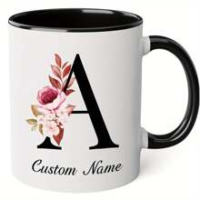 1个定制名字马克杯，可定制A-Z名字，11盎司/15盎司个性化马克杯，文字、名字 - 送给男友、女友、挚友的礼物，感恩节礼物，圣诞节礼物，情人节礼物，送给她的礼物，送给他的礼物，送给妈妈的礼物，送给朋友的礼物，家居装饰，装饰品，个性化礼物，定制礼物，多功能，装饰性，可重复使用，精致，时尚，高品质，色彩缤纷，现代，定制，个性化，独特，送给他的理想礼物，送给她的理想礼物，男友，爸爸，女友，妈妈，家人，朋友，茶室，家，花园，办公室，周年纪念日，情人节，母亲节，生日，父亲节，毕业典礼，婚礼，乔迁之喜，精致浪漫 - 黑色 - 查看 10