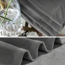 1 pieza Cortina opaca de terciopelo multicolor y sencilla para dormitorio y sala de estar, con bolsillo para vara