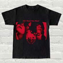 Eilish Inspired T-Shirt – Dark Pop Aesthetic, Oversized Streetwear Vibes, Happier Than Ever Era Merch, Music Lover Gift,Style Apparel - màu đen - Xem 1