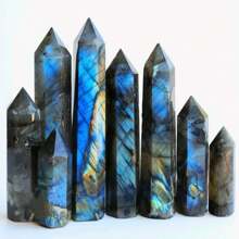 1pc Unique Labradorite Tower - Polishing Stone Tower - Home Decor, Holiday Gift - The Preferred Gift For Crystal Enthusiasts - Multicolor - View 12