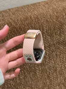 1 pieza Correa de reloj de tela tejida magnética y ajustable compatible con de 42/46mm, 49 Ultra, en estilo creativo de oso de nailon trenzado, para modelos de Series 10, 9, 8, 7, 6SE, 5, 4, 3, 2