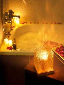 1pc Water Ripple Projector Night Lights For Home Decoration, Residence Bedroom Aesthetic Ambiance Holiday Gift Sunset Lights, 16 Colors Light Adjustable, Soft Light Not Blinding.Lamp,Home Decor,Led Light