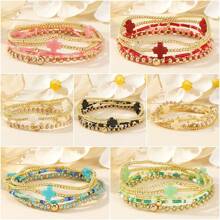 Bộ 5 chiếc vòng tay hạt đồng cổ điển thanh lịch, vòng tay ngọc trai giả, vòng tay hạt co giãn, vòng tay hạt đồng đính ngọc trai giả màu trắng, vòng tay hạt co giãn, vòng tay đeo chồng lên nhau, vòng tay bạn gái, vòng tay nữ, quà tặng bạn bè, quà may mắn, quà sinh nhật, vòng tay chị em gái, vòng tay đôi, quà sinh nhật, quà Valentine, quà kỷ niệm. - Nhiều màu - Xem 1