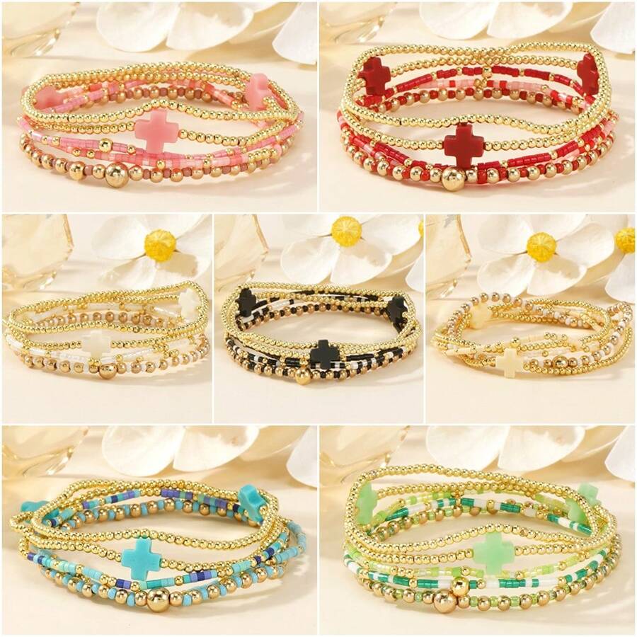 Bộ 5 chiếc vòng tay hạt đồng cổ điển thanh lịch, vòng tay ngọc trai giả, vòng tay hạt co giãn, vòng tay hạt đồng đính ngọc trai giả màu trắng, vòng tay hạt co giãn, vòng tay đeo chồng lên nhau, vòng tay bạn gái, vòng tay nữ, quà tặng bạn bè, quà may mắn, quà sinh nhật, vòng tay chị em gái, vòng tay đôi, quà sinh nhật, quà Valentine, quà kỷ niệm. - Nhiều màu - Xem 1