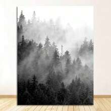 1 件/2 件墙面艺术海报无框黑白树海报雾蒙蒙的森林风景帆布画墙画客厅装饰自然版画森林墙壁艺术复古 - 彩色 - 查看 13