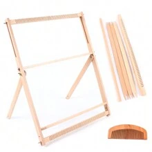 kangten Weaving Loom Three Gears Adjustable DIY Hand Weaving Loom Kit Frame Loom,Gift - Wood - View 11