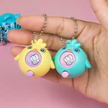 20 Pieces Guessing Egg Toy With Keychain, Interactive Rock-Paper-Scissors, Twisting Ball, Novel Gift Guessing Fist Toy (Random Color) Keychain - Cartoon Animal Design, ABS Resin, Perfect Gift Guessing Game Accessories For Teenss - Multicolor - View 5