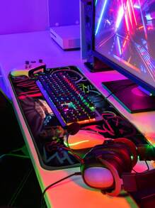 Mouse Pad Gamer p/ Desktop Borda Costurada Estampas Diversos Jinx Anime