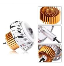 Lupa Led Faro Ojo De Angel Y Demonio Motos Auto Tipo Turbina - AZUL Y ROJO - Ver 3