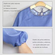 Women's Long Sleeve Apron - Modern Lightweight Kitchen Apron, Stain Protection